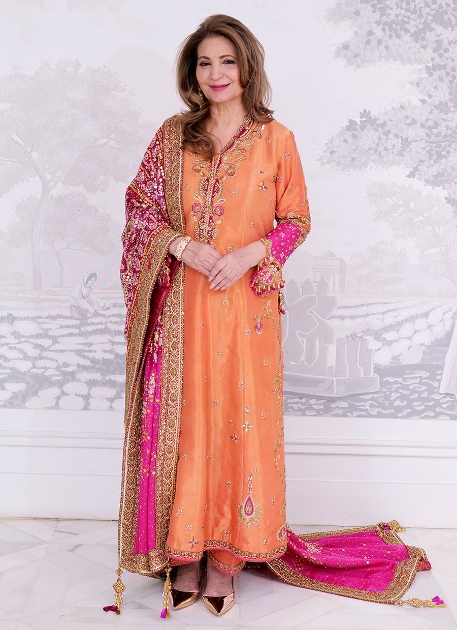 Amber Orange And Fuchsia Pink