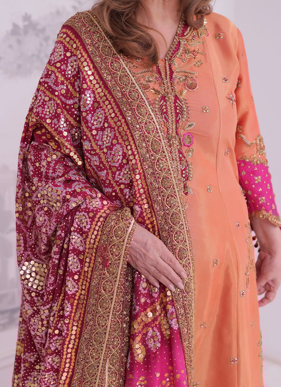 Amber Orange And Fuchsia Pink