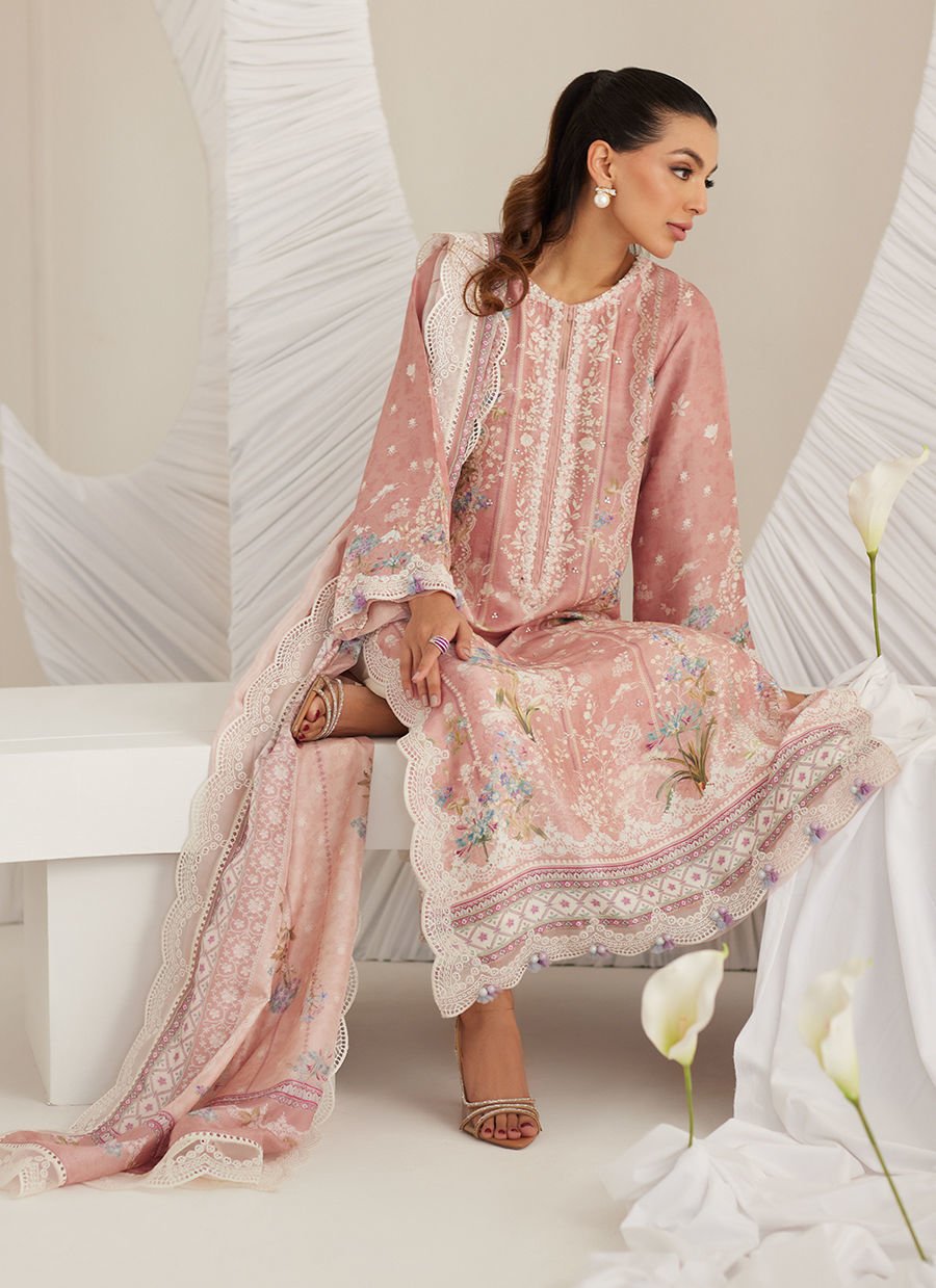 Elara Blush Shirt And Dupatta