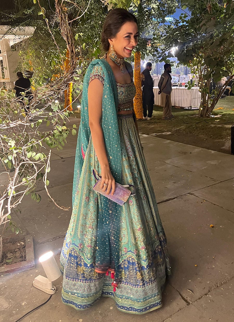 Asel Aqua Lehenga Choli