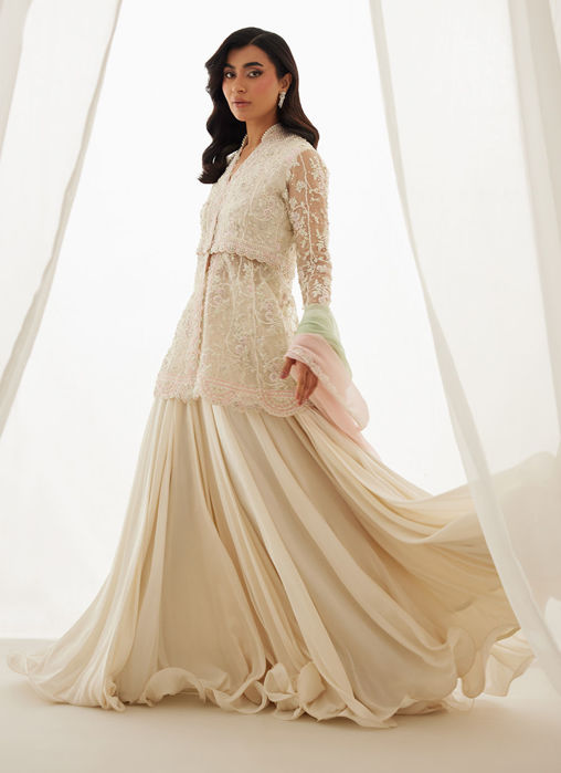 Anouk Ivory Shirt And Dupatta