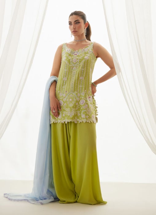 Lavin Lemon Shirt And Lehnga