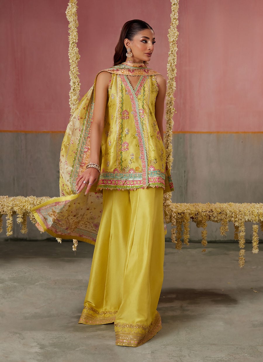 Zaria Kiwi Shirt And Dupatta