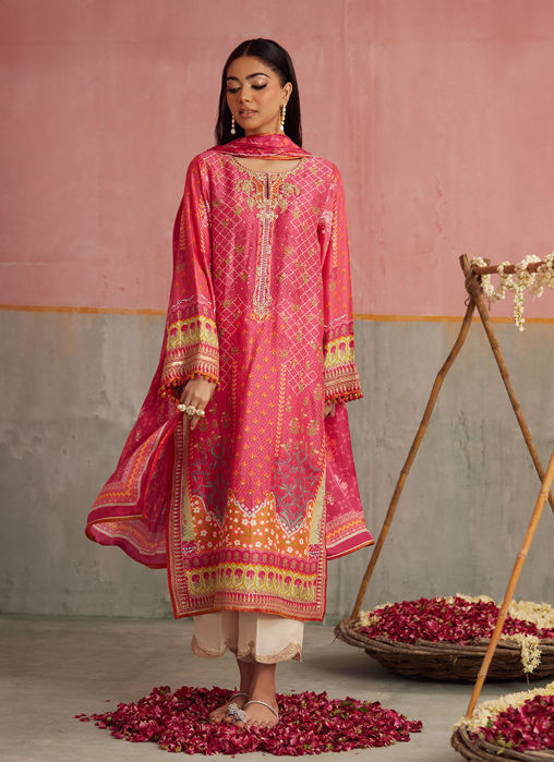 Arina Aqua Shirt And Dupatta