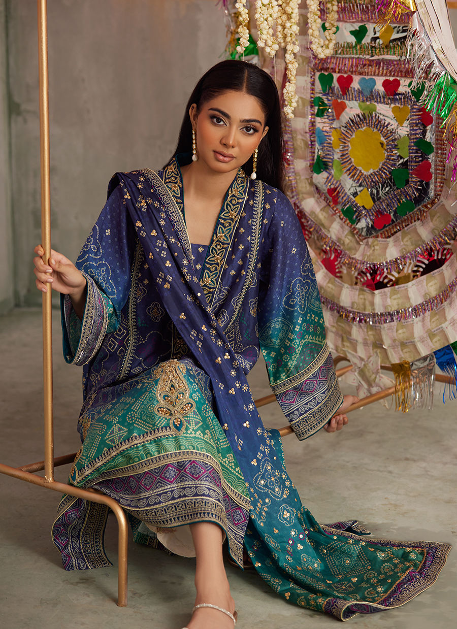 Catalina Ombre Shirt And Dupatta