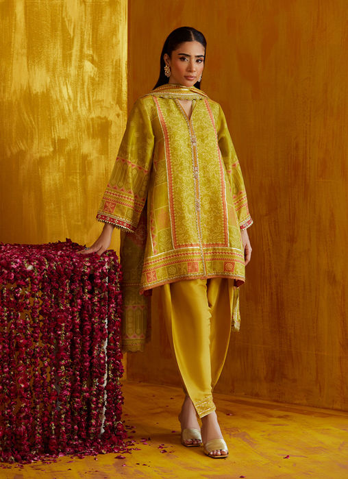 Arina Aqua Shirt And Dupatta