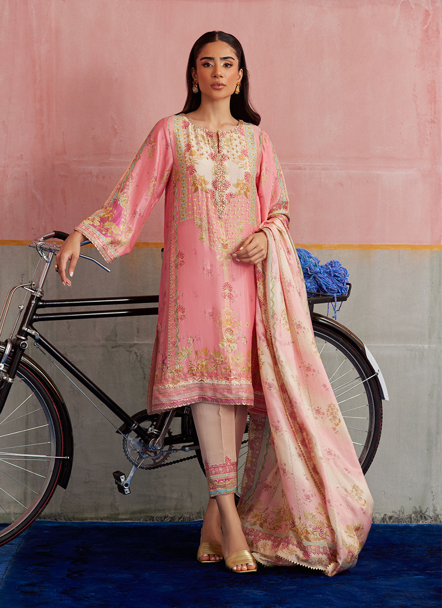 Vic Blush Shirt And Dupatta