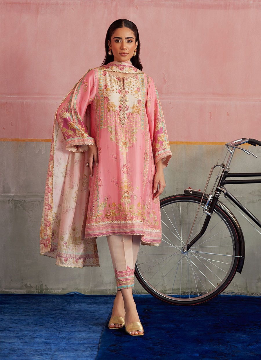 Vic Blush Shirt And Dupatta