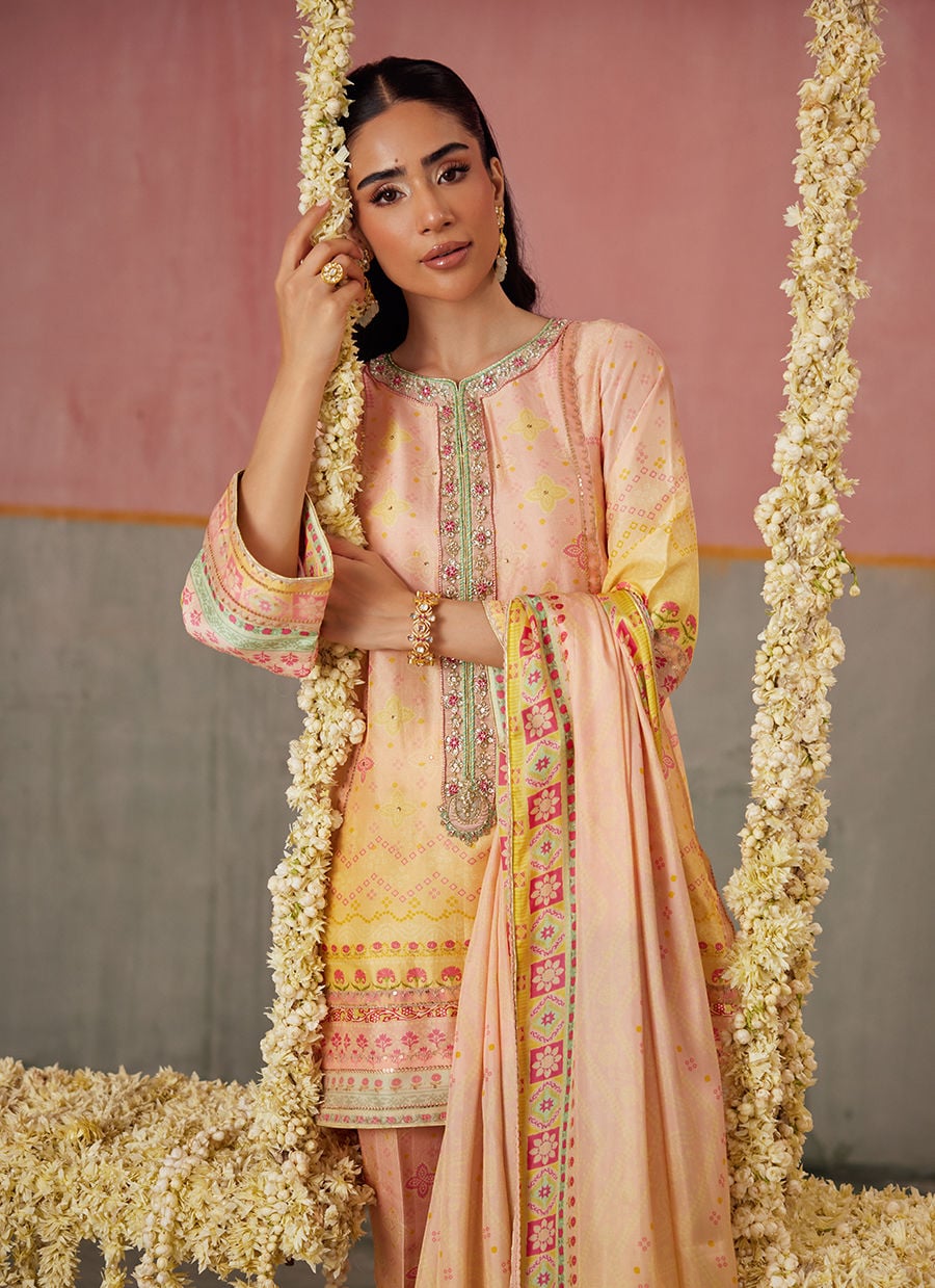 Livvy Ombre Shirt And Dupatta