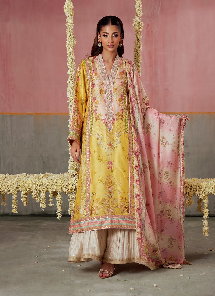 Mogra Buttercup Shirt And Dupatta
