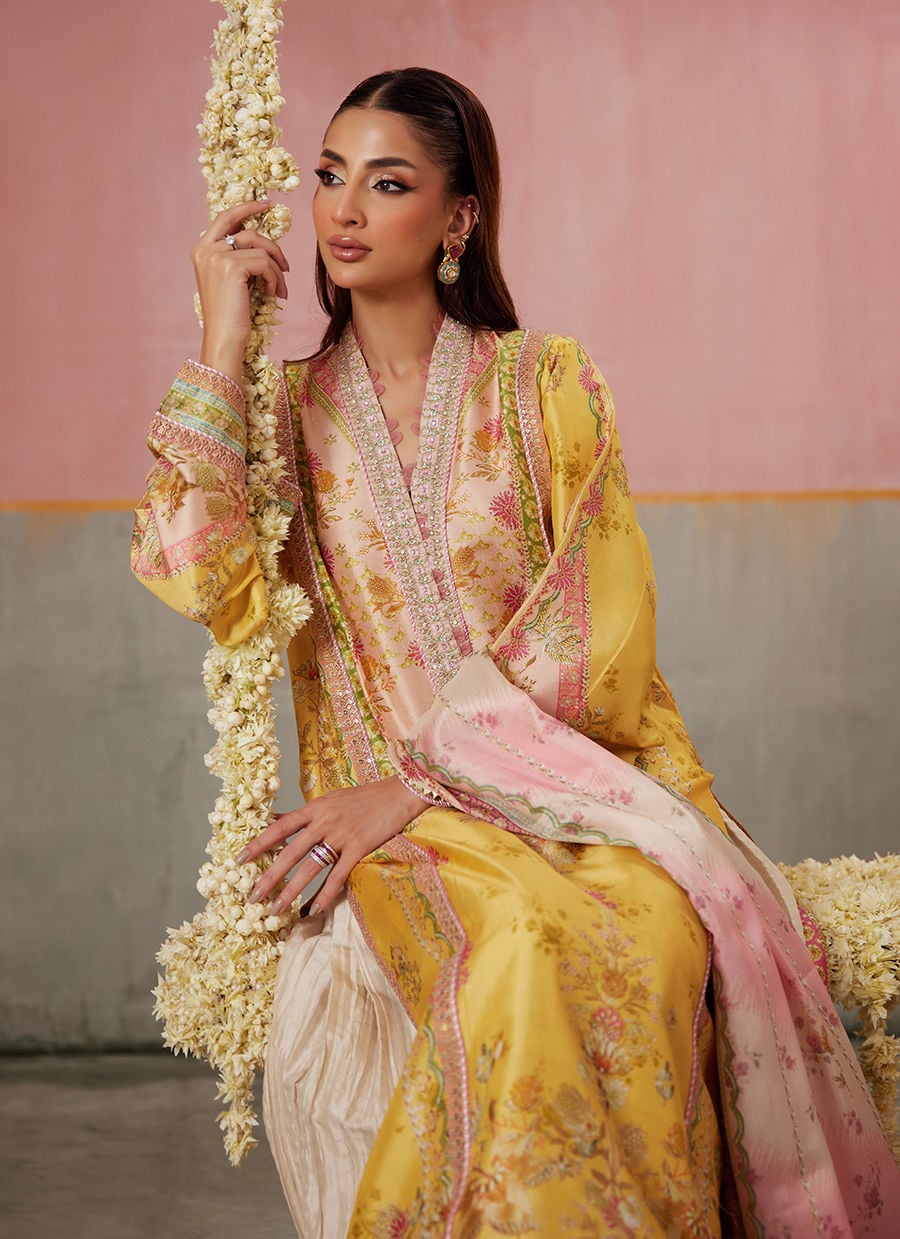 Mogra Buttercup Shirt And Dupatta