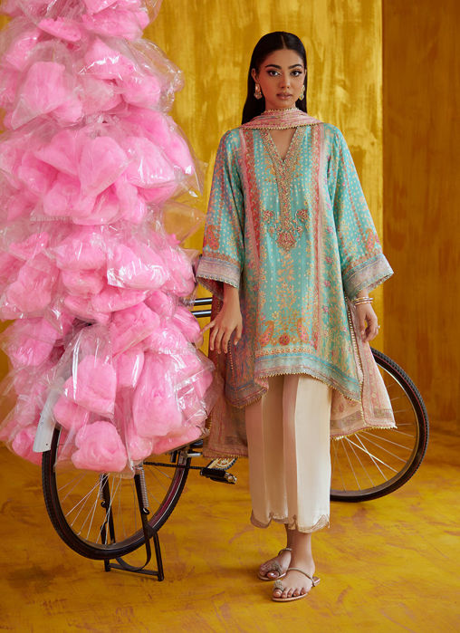 Zariah Ivory Peplum, Lehenga And Dupatta