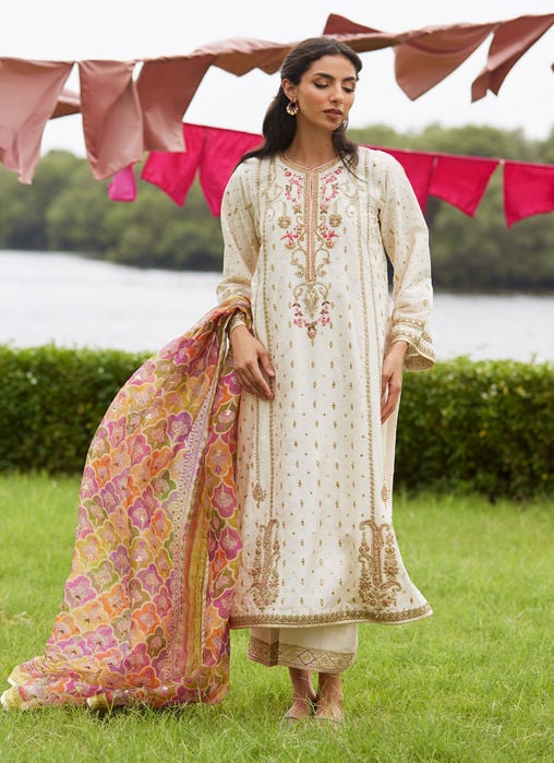 Rivaaz Coral Shirt And Dupatta