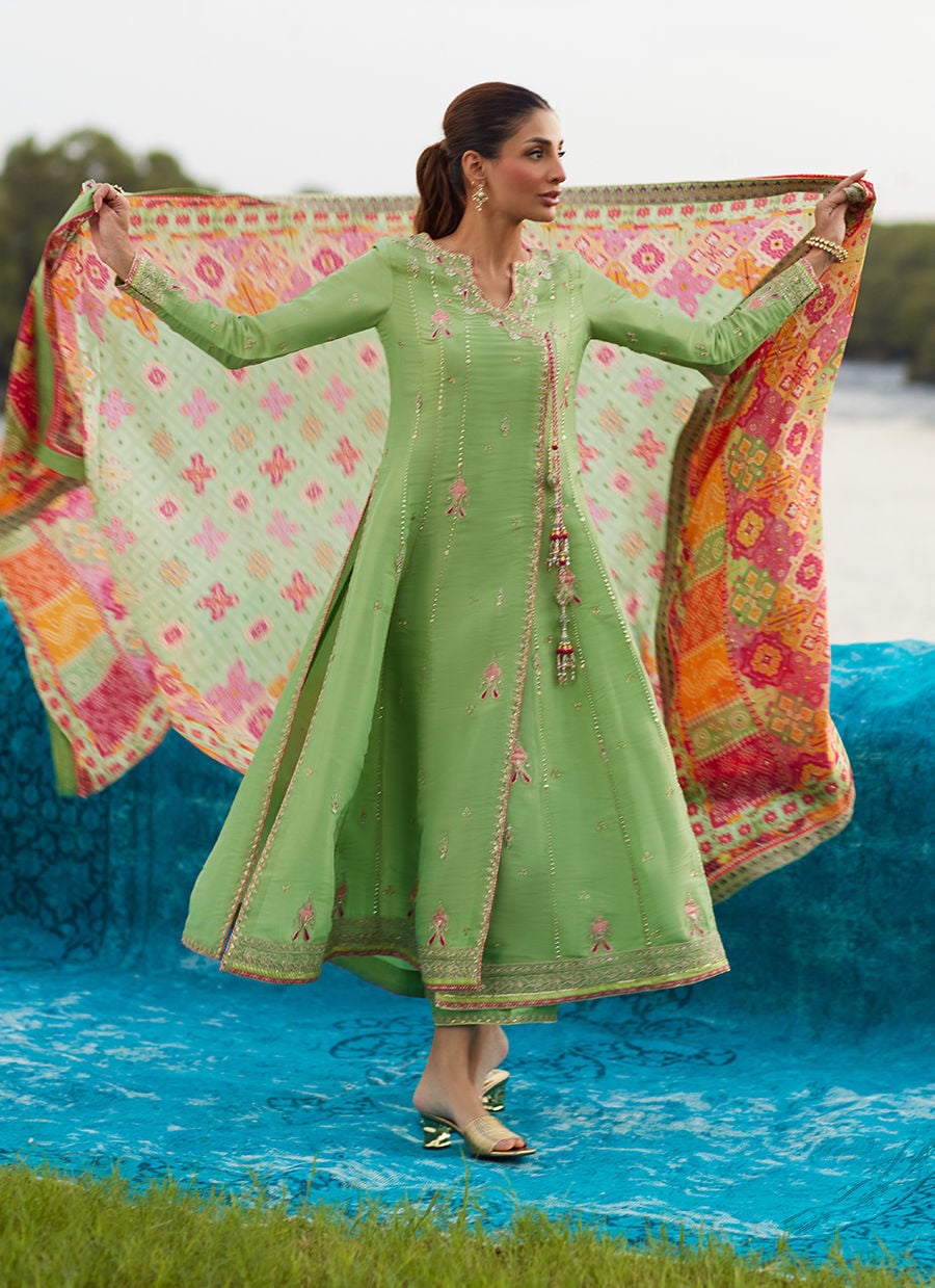 Elysian Sage Shirt And Dupatta