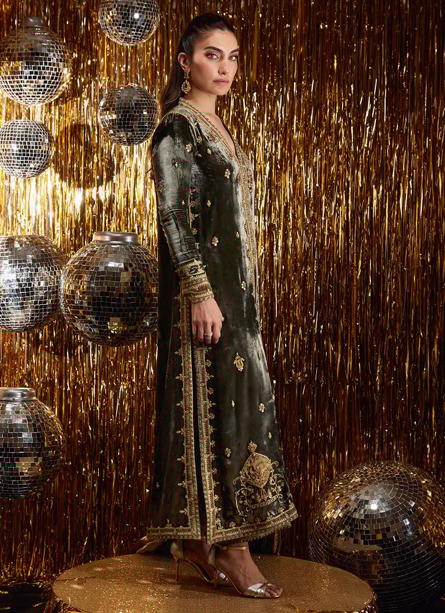 Sarina Slate Shirt And Dupatta