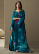 Azurea Teal Silk Kaftan