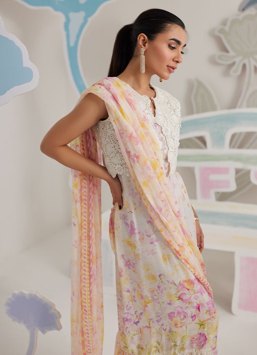 Airelle Bloom Draped Saree Dress