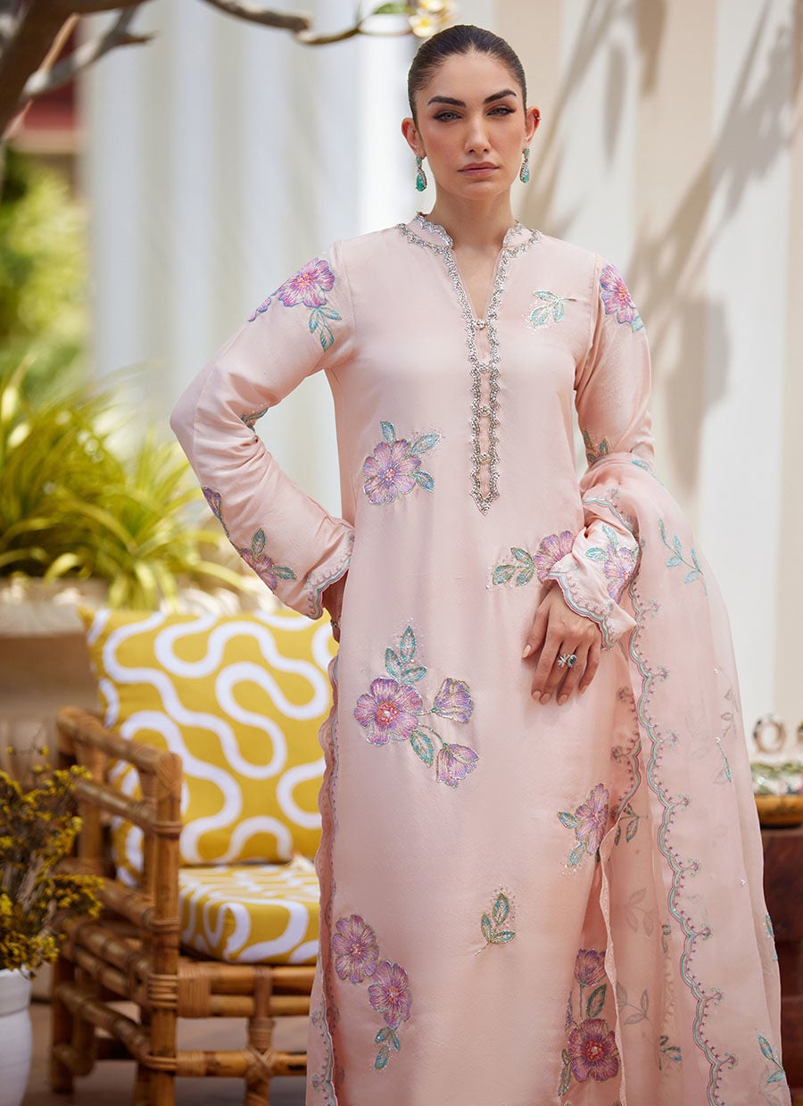 Vera Pink Shirt And Dupatta