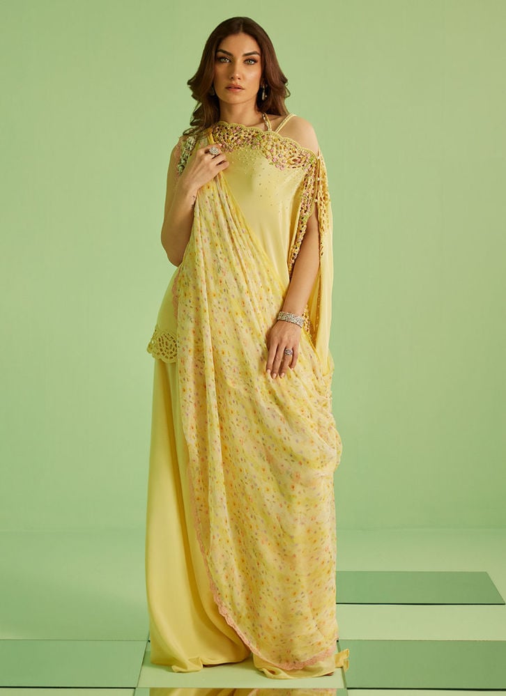 Solenne Shirt And Drape Dupatta With Pants