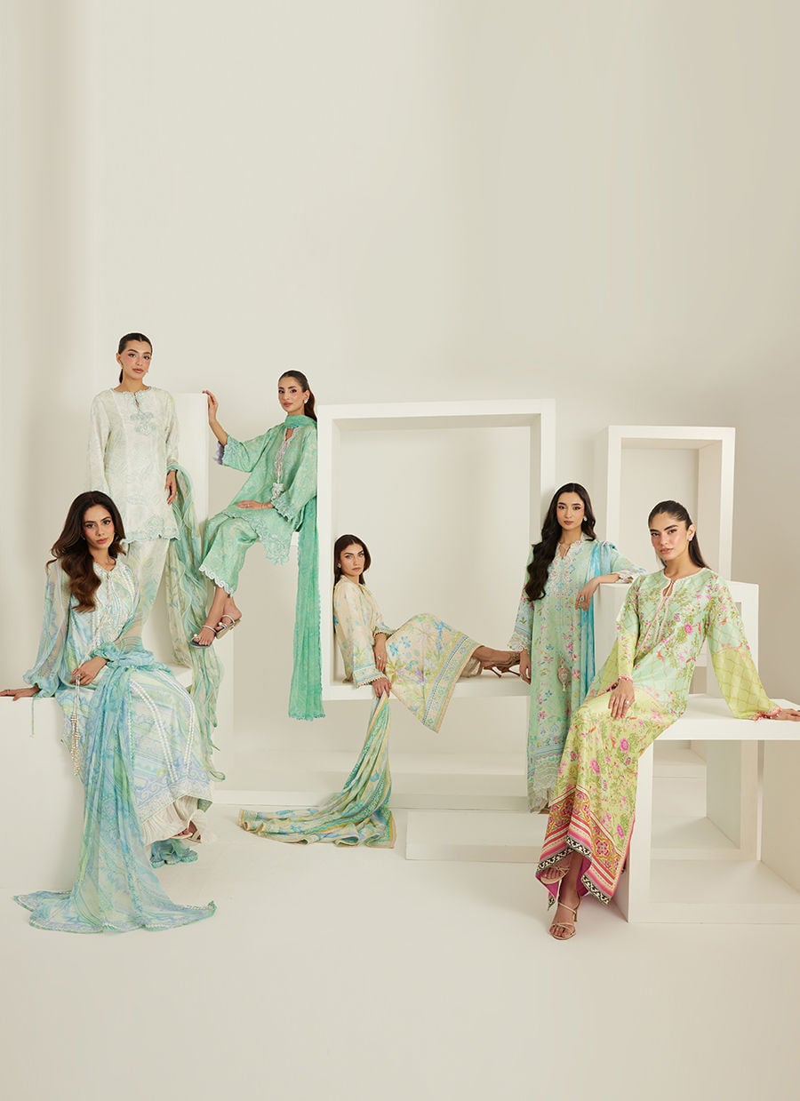 Palm Ivory Shirt And Dupatta