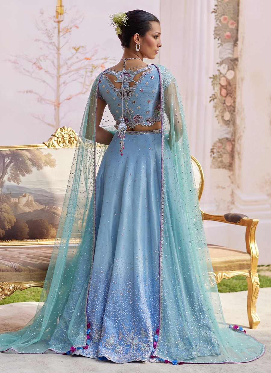 Clara Ice Blue Lehenga Choli