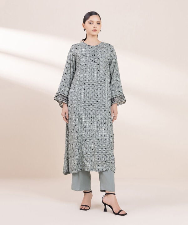 Embroidered Raw Silk Shirt