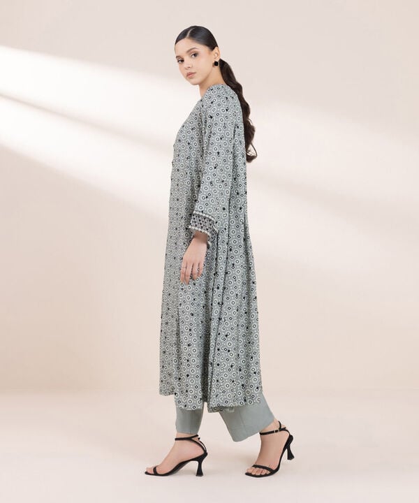 Embroidered Raw Silk Shirt