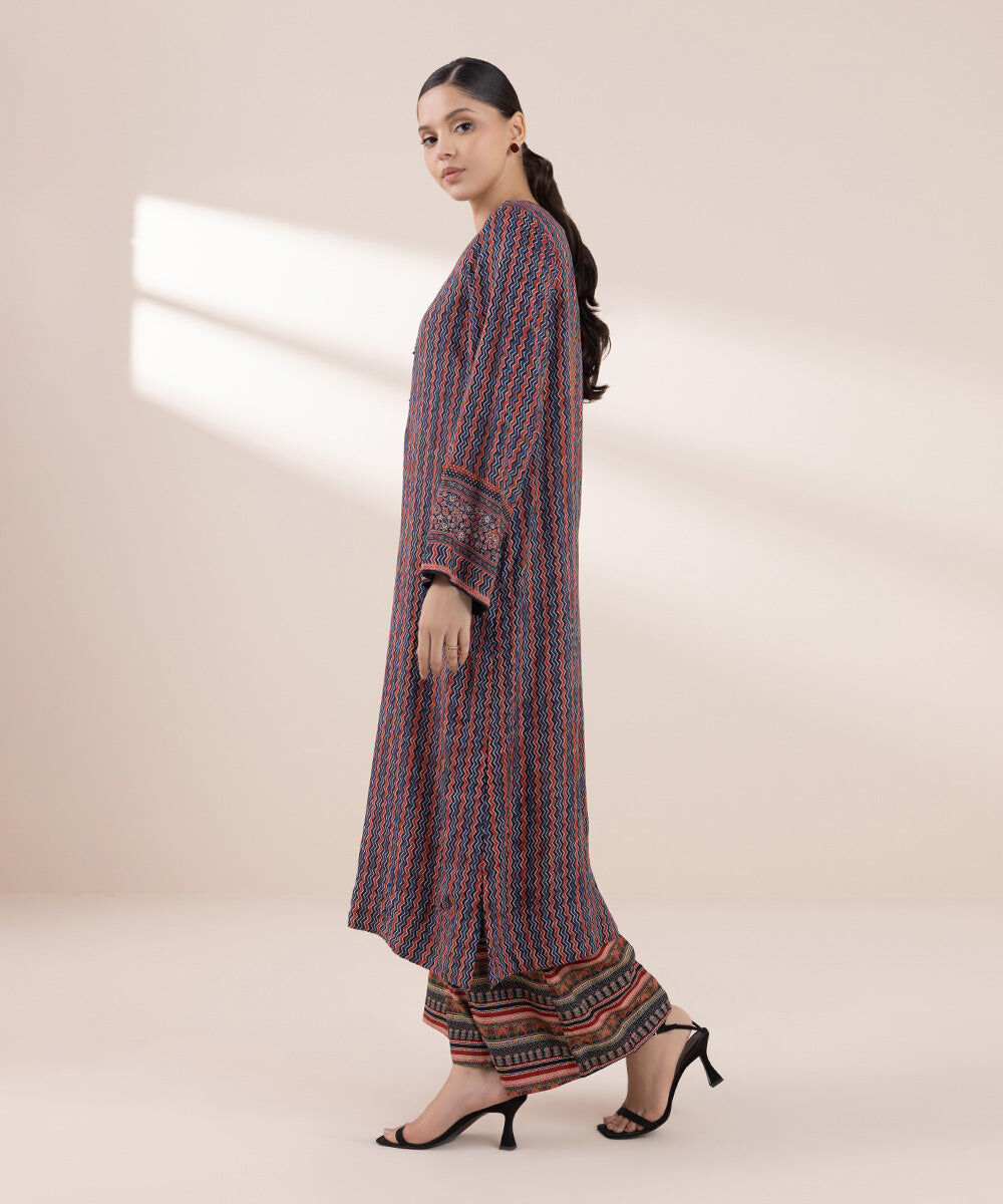 Printed Raw Silk Shirt