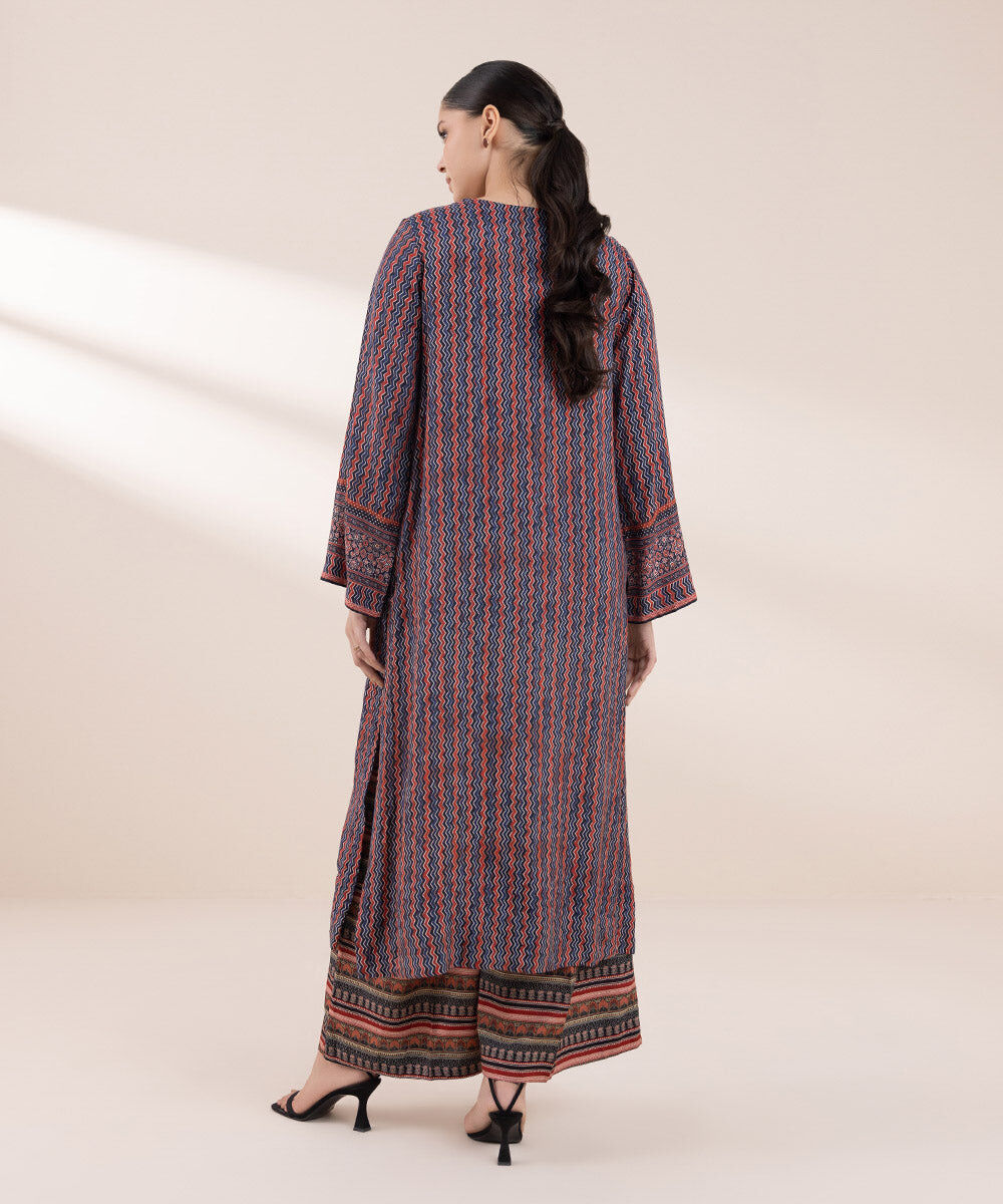 Printed Raw Silk Shirt