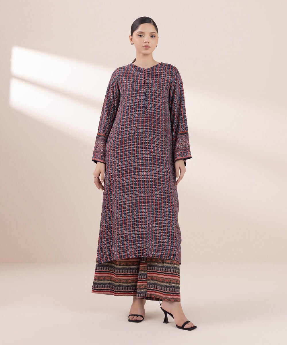 Printed Raw Silk Shirt