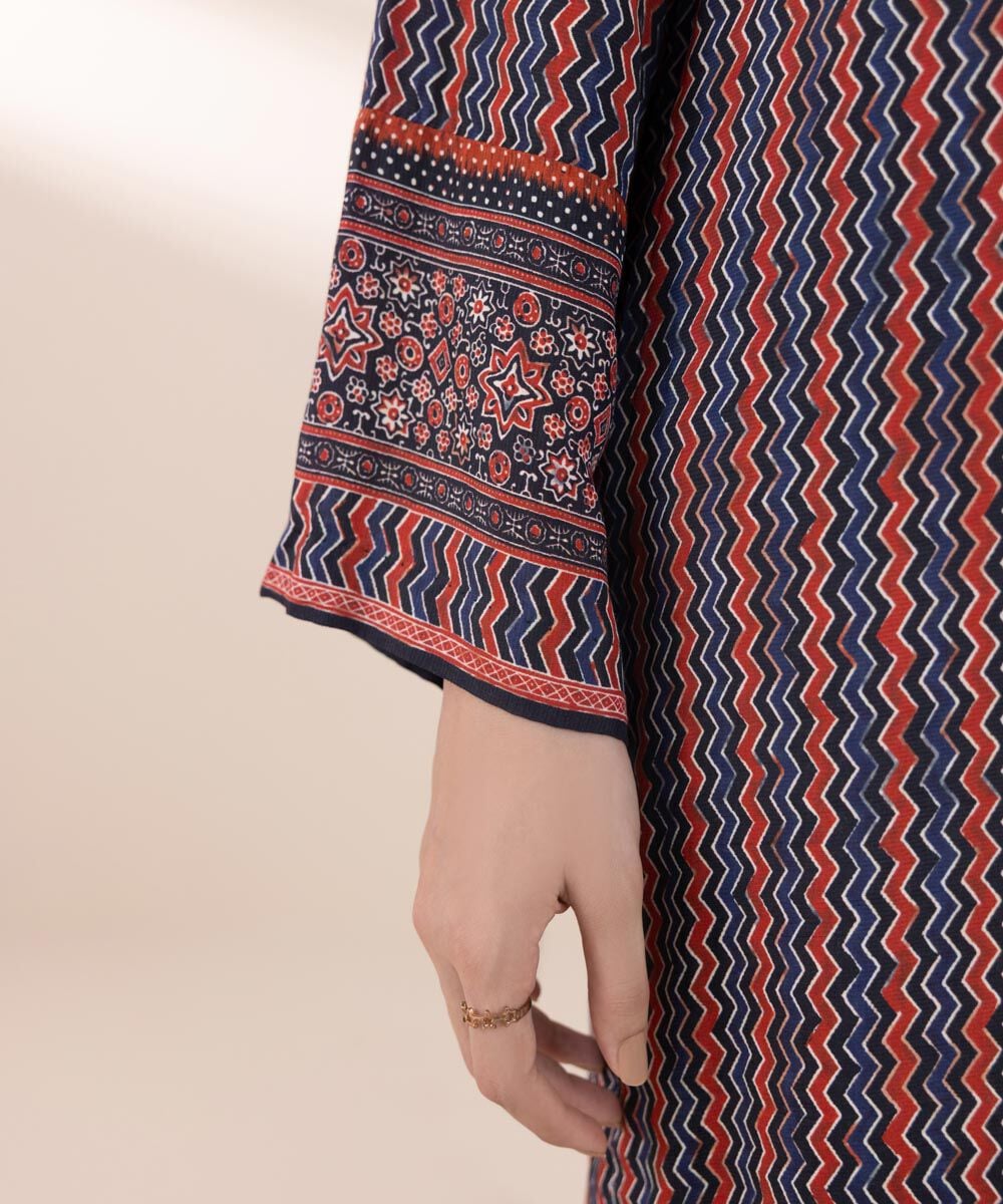 Printed Raw Silk Shirt
