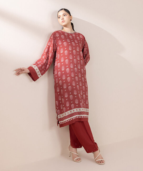Printed Raw Silk Shirt