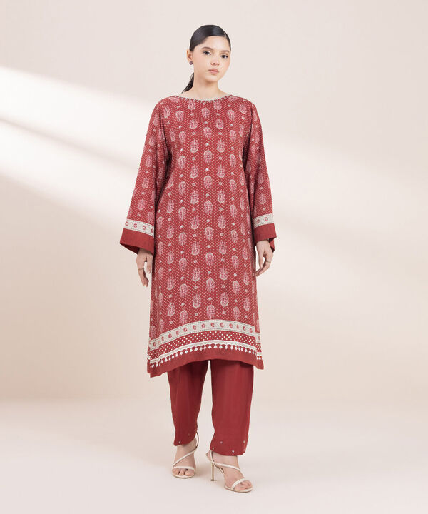 Printed Raw Silk Shirt