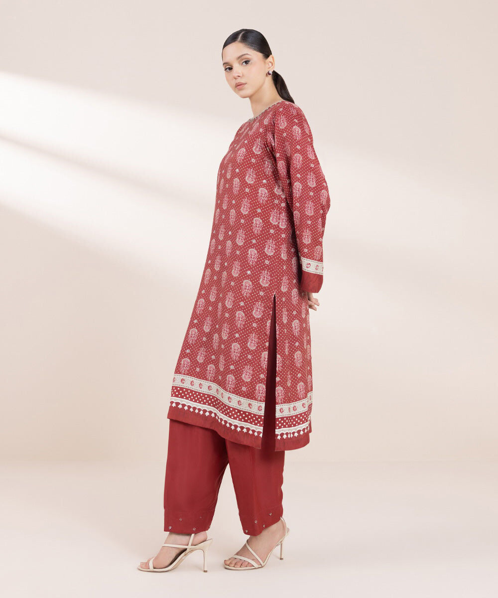 Printed Raw Silk Shirt