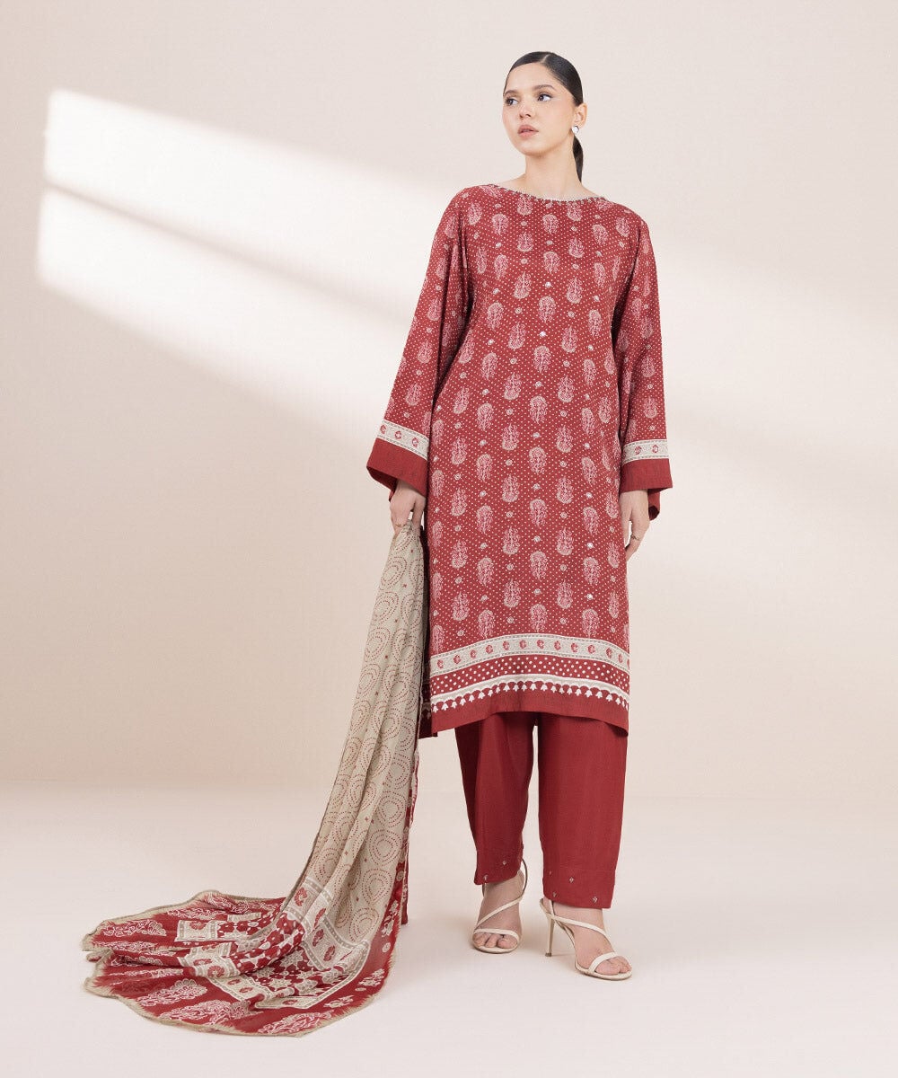 Printed Raw Silk Shirt