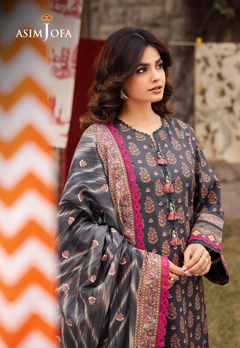 AJUBJD-49 Printed LAWN Stitched 3 PC