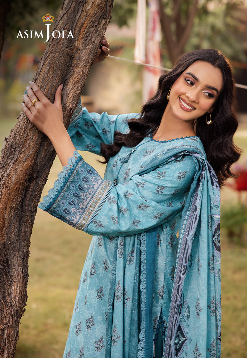 AJUBJD-46 Printed LAWN Stitched  3 PC