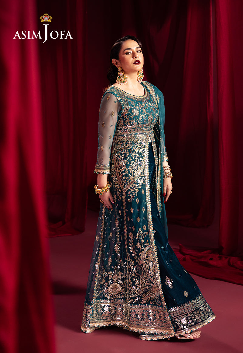 AJMVD-09 EMBROIDERED VELVET STITCHED 3 PCS