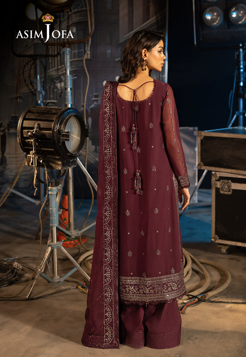AJLFF-06 Embroidered Chiffon 3 Pcs
