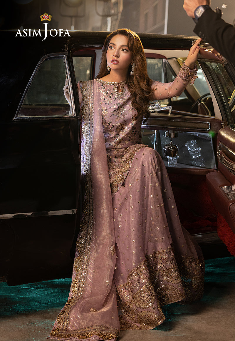 Ajlff-18 Embroidered Zari Check Net 3 Pcs