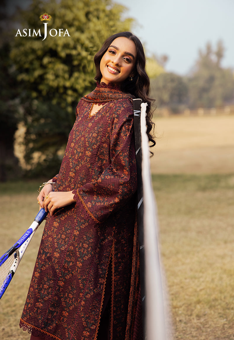 AJUBJD-28 Printed LAWN Stitched 3 PC