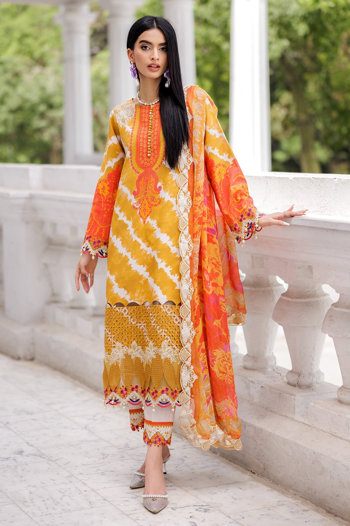 3-PC Unstitched Embroidered Lawn Collection AG6-06 A