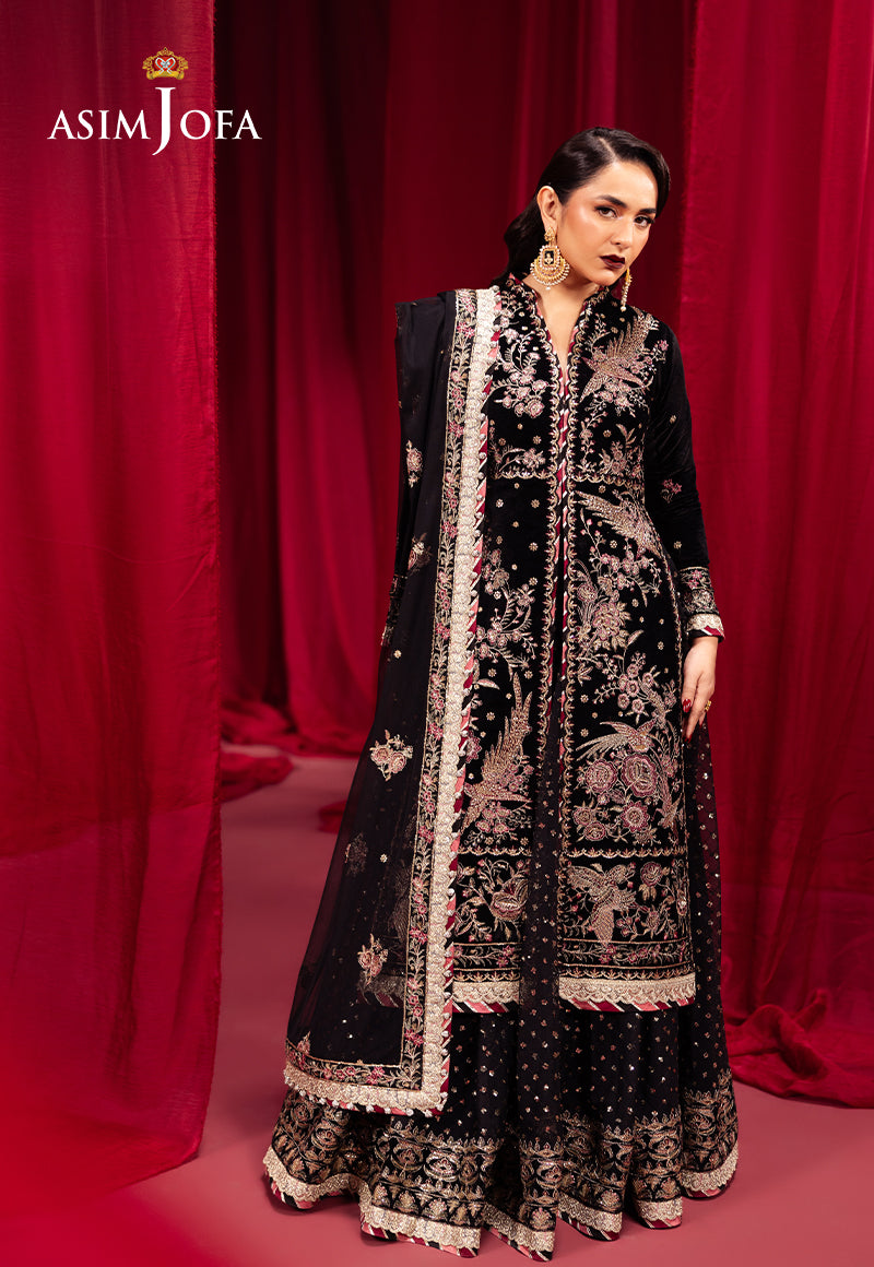 AJMVD-01 EMBROIDERED VELVET STITCHED 3 PCS