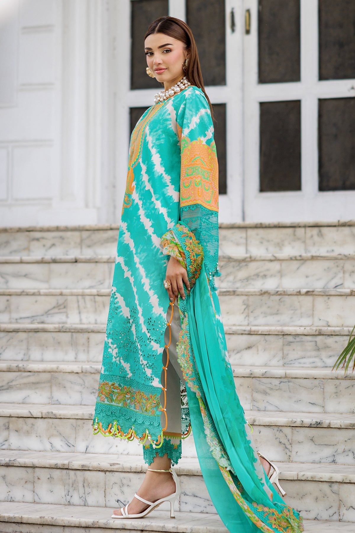 3-PC Stitched Embroidered Lawn Collection  AG6-07 P