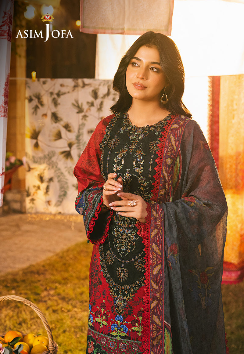 AJUBJ-06 PRINTED EMBROIDERED LAWN 3 PC