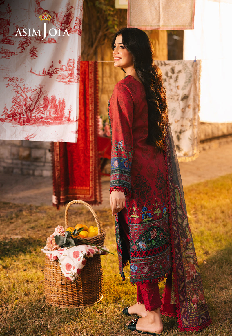 AJUBJ-06 PRINTED EMBROIDERED LAWN 3 PC