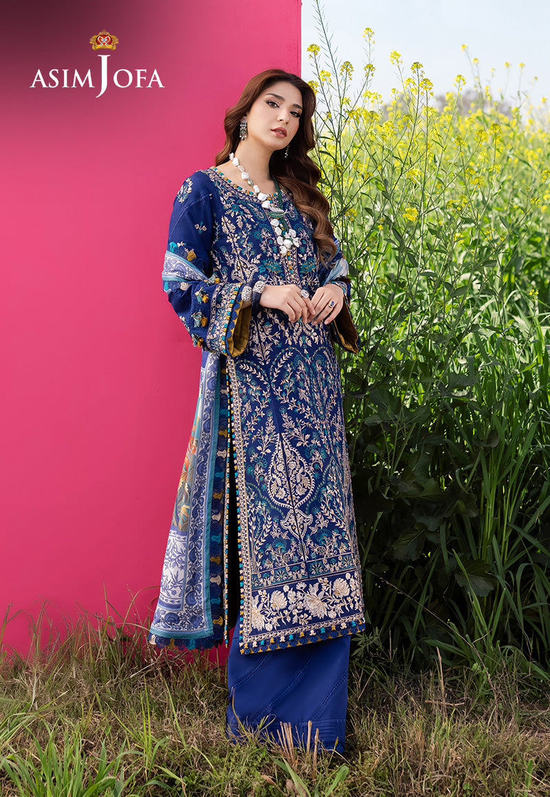 AJELLD-11 EMBROIDERED LAWN Stitched 1PC