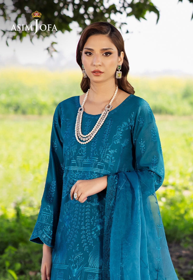 AJELLB-17 EMBROIDERED LAWN STITCHED 3 PCS