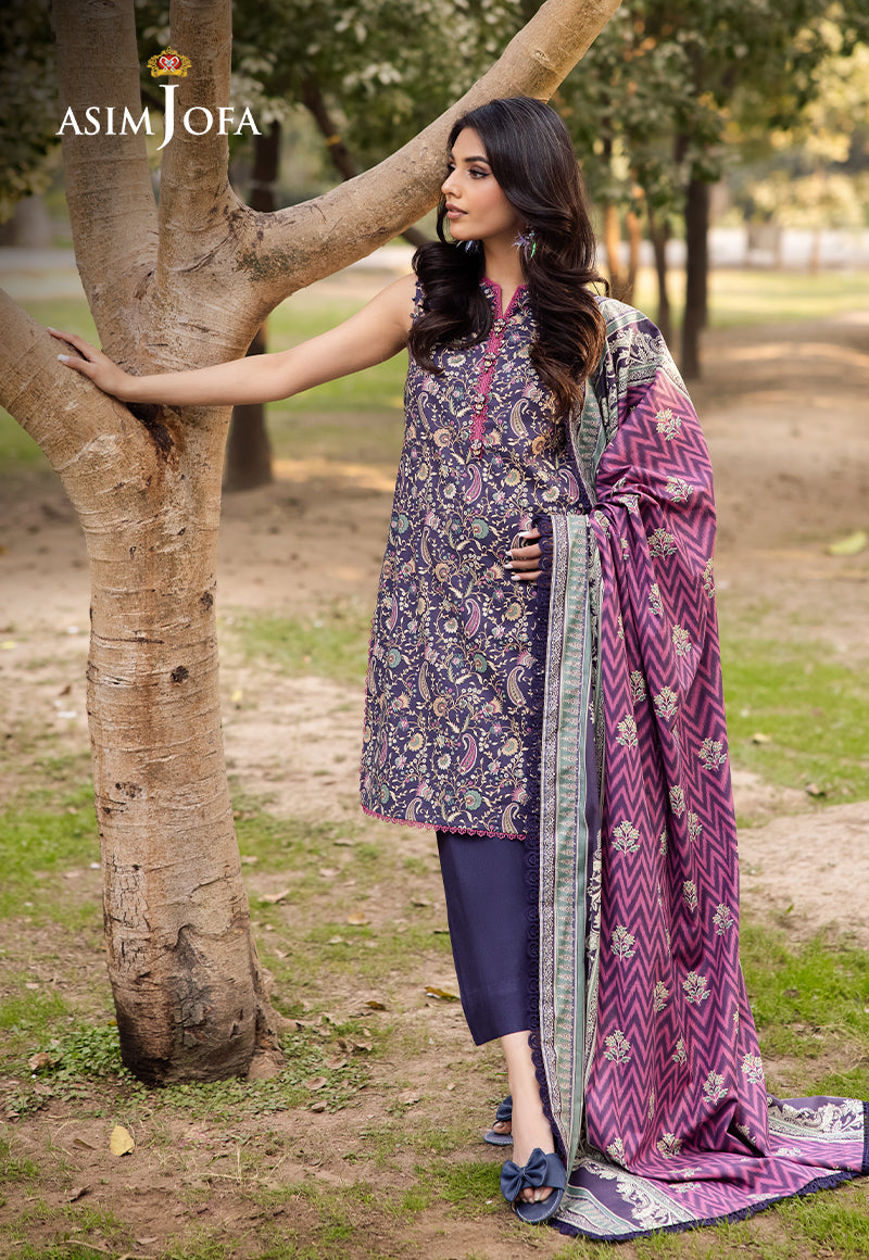 AJUBJD-30 Printed LAWN Stitched 3 PC