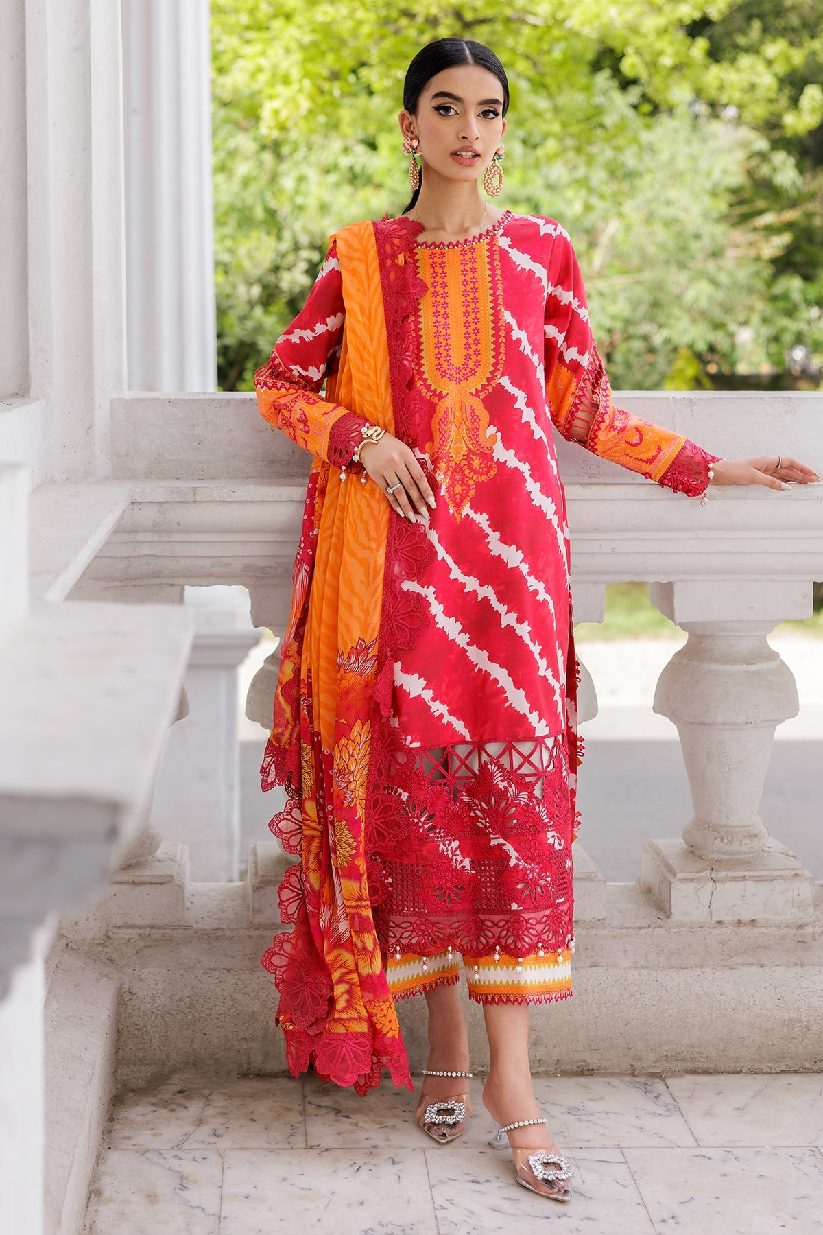 3-PC Unstitched Embroidered Lawn Collection AG6-04 A